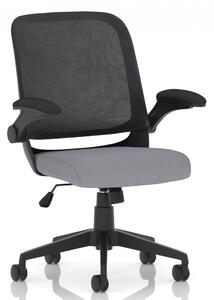 Crowley Fabric Office Chair With Folding Arms In Shell