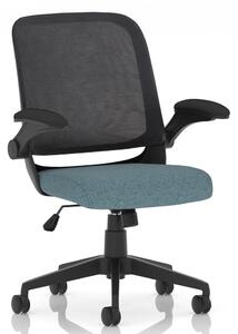Crowley Fabric Office Chair With Folding Arms In Quench