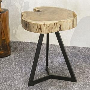 Putnam Small Wooden End Table In Oak And Black