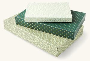 Gift box set - Paper. 3 boxes. - Dusty Green - Søstrene Grene