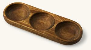 Serving tray - Acacia wood. 21.3 x 7.5 cm. - Dark Nature - Søstrene Grene