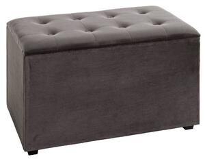 Sandpoint Fabric Storage Ottoman In Anthracite