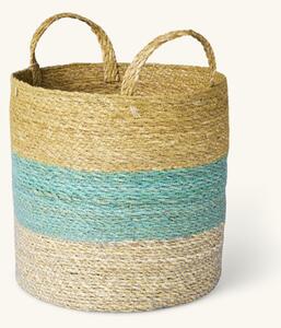 Basket - Seagrass. 31 x 31 cm. - Sky Blue - Søstrene Grene