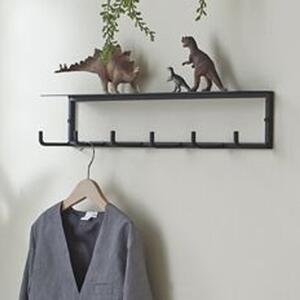 Sandy Steel Coat Rack With 6 Hooks In Black