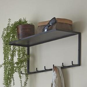 Sandy Steel Coat Rack With 7 Hooks In Black