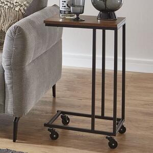 Vienna Wooden Drinks Serving Trolley In Oak And Black