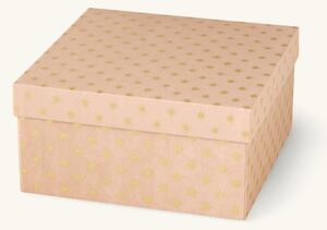 Box - Handmade paper. 20 x 20 x 9.5 cm. - Dusty Rose - Søstrene Grene