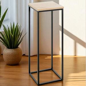 Wembley Large Wooden Planter In Oak And Black