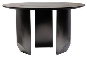 Ithaca Ceramic Top Dining Table With Stainless Steel Legs In Black