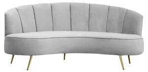 Hockley Velvet 3 Seater Sofa In Grey