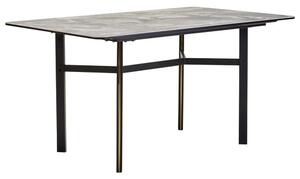 Ithaca Ceramic Top Rectangular Dining Table In Grey And Black