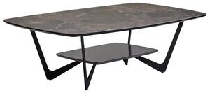 Ithaca Ceramic Top Rectangular Coffee Table In Grey And Black