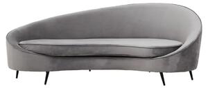 Hearne Velvet 3 Seater Sofa In Grey