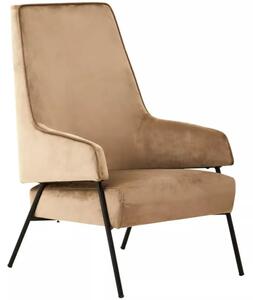 Herriman Velvet Bedroom Chair In Mink