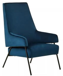 Herriman Velvet Bedroom Chair In Blue