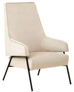 Herriman Velvet Bedroom Chair In Cream