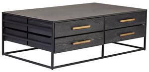 Jonesboro Wooden Coffee Table With 8 Drawers In Black
