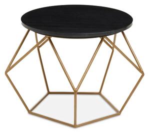 Valrico Black Marble Top Coffee Table With Gold Frame