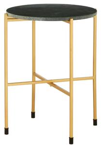 Telluride Green Marble Top Side Table With Gold Legs