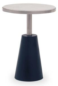 Telluride White Marble Top Nesting Side Tables With Metal Base