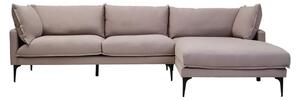 Toccoa Fabric Right Handed 3 Seater Sofa In Grey