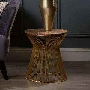 Telluride Natural Wooden Coffee Table With Hourglass Base