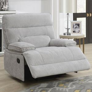 Encino Fabric Recliner 1 Seater Sofa In Grey