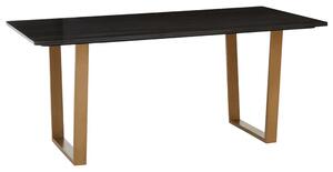 Valrico Black Marble Top Dining Table With Gold Legs