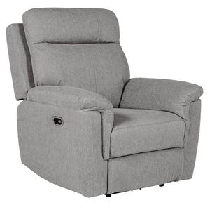 Baraboo Fabric Electric Recliner 1 Seater Sofa In Grey