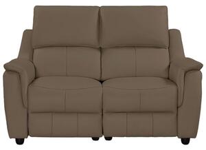 Milun Leather Electric Recliner 2 Seater Sofa In Dark Taupe
