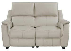Milun Leather Electric Recliner 2 Seater Sofa In Cloud