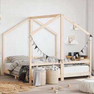 Arnold 80x160cm Kids Wooden Double Sided Daybed Frame In Brown
