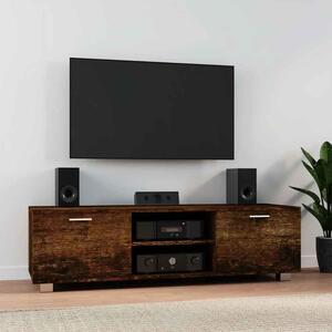 Banning 140cm Wooden TV Stand With 2 Doors In Smoked Oak