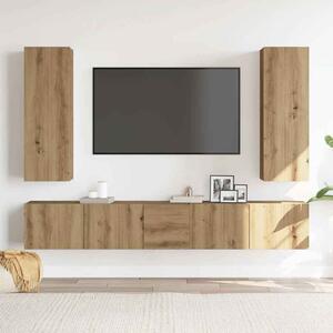 Beaumont 160cm Wooden 5 Piece Entertainment Unit In Artisan Oak