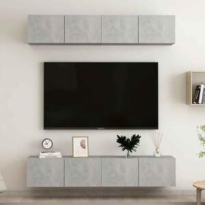 Beaufort 80cm Wooden Entertainment Unit In Concrete Grey