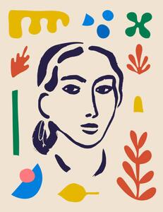 Art Print Vector woman art poster. Matisse inspired, MaryliaDesign