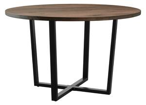Bethany Large Wooden Dining Table In Rustic Smoked