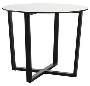 Aldgate Small Wooden Dining Table In White And Black