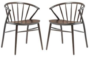 Abiquiu Antique Grey Wooden Dining Chairs In Pair