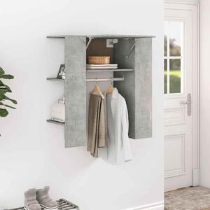 Deion Wooden Hallway Storage Cabinet In Concrete Grey