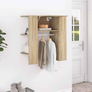 Deion Wooden Hallway Storage Cabinet In Sonoma Oak