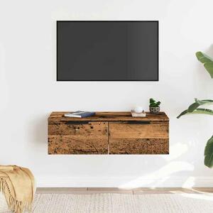 Clive Wooden TV Stand With 2 Drawer In Old Wood