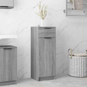 Clive Wooden Storage Cabinet With 1 Drawer 1 Door In Grey Sonoma