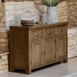 Bethesda Large Wooden Sideboard With 3 Doors 3 Drawers In Natural