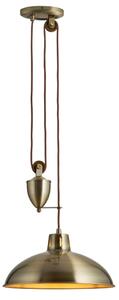 Allendale Steel Pendant Ceiling Light In Antique Brass