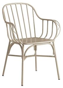 Frisco Metal Garden Armchair In Retro White