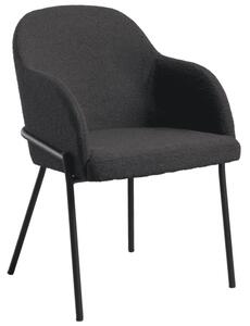 Wayne Fabric Armchair In Dark Grey