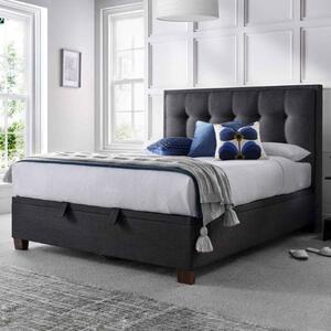 Fairfax Fabric Ottoman Storage Double Bed In Pendle Slate