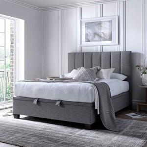 Magna Fabric Ottoman Storage Double Bed In Marbella Grey