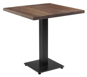 Wingate Medium Wooden Square Dining Table In Smoked